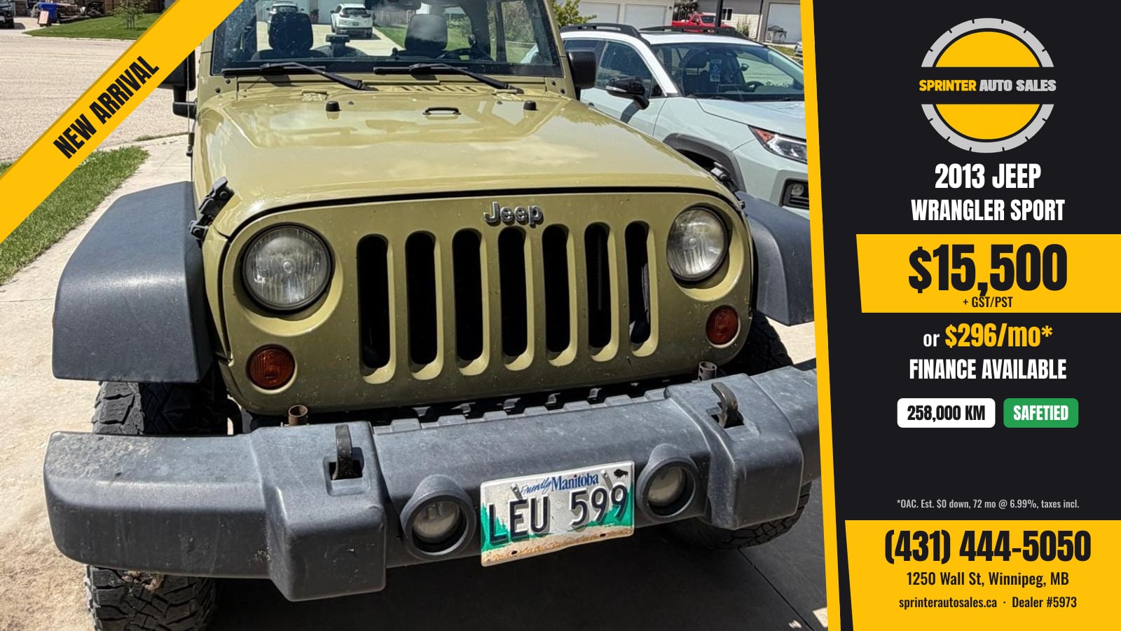 2013 JEEP Wrangler Sport